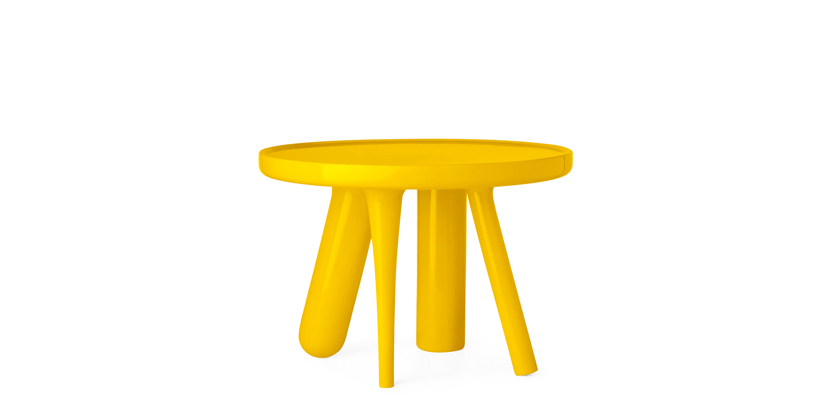 Elements 002 side table gold yellow front view